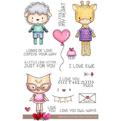 C.C.Designs Clearstamps - Valentine Animals